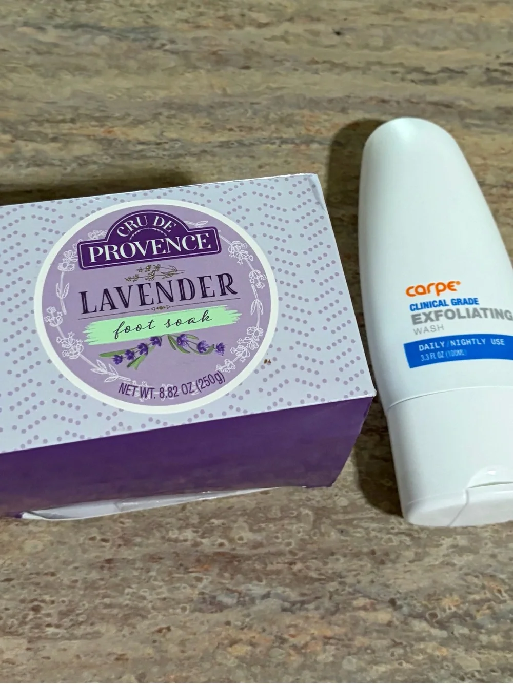 Carpe Exfoliating Wash with Cru de Provence Lavender Foot Soak -